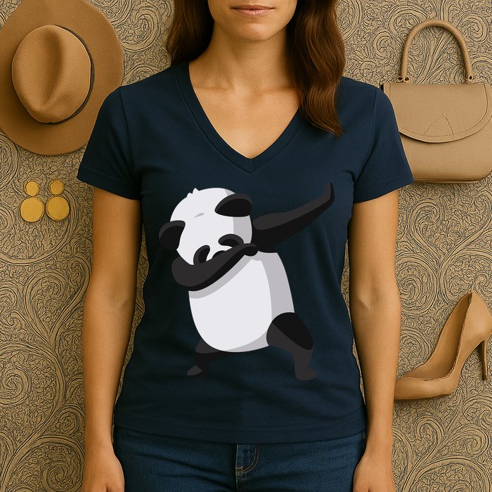 Dabbing Dab Panda Women's V-Neck T-Shirt