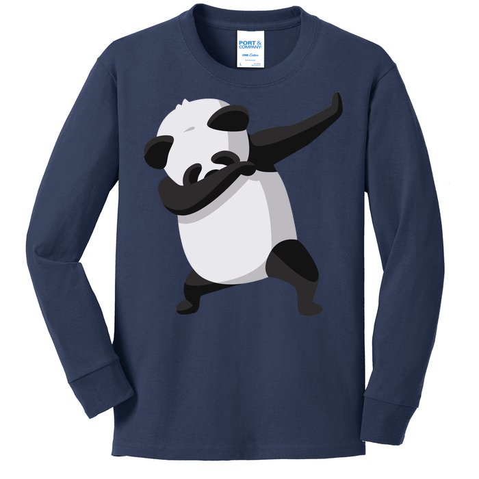 Dabbing Dab Panda Kids Long Sleeve Shirt