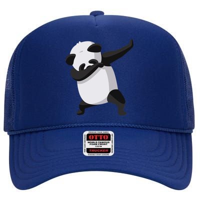 Dabbing Dab Panda High Crown Mesh Back Trucker Hat