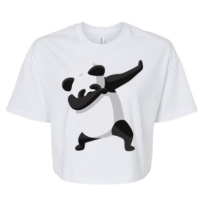 Dabbing Dab Panda Bella+Canvas Jersey Crop Tee