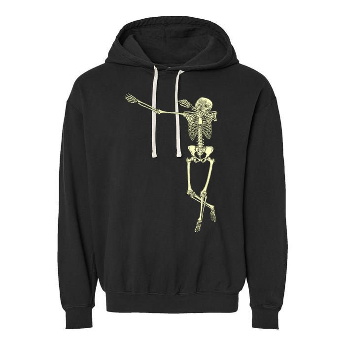 Dabbing Dab Skeleton Garment-Dyed Fleece Hoodie