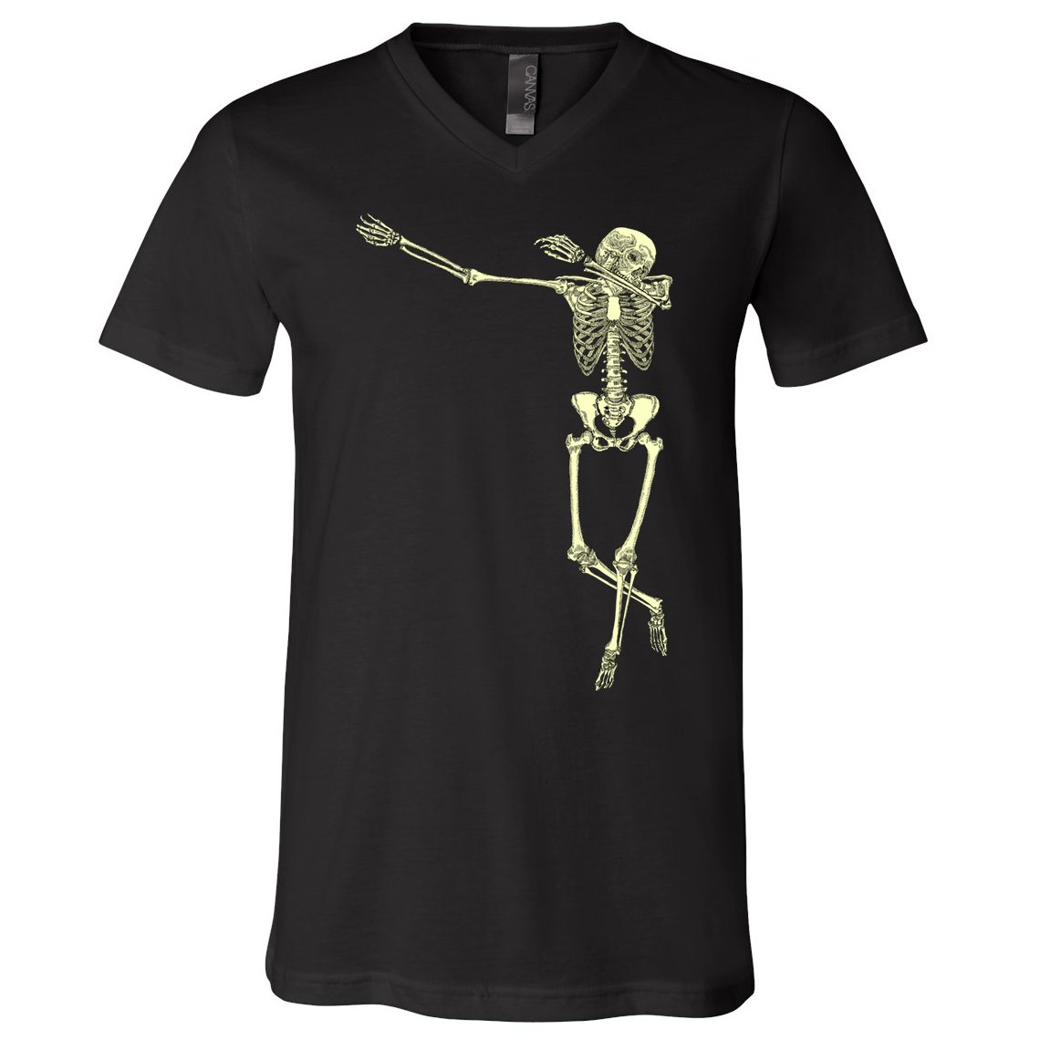 Dabbing Dab Skeleton V-Neck T-Shirt