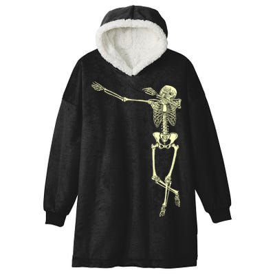 Dabbing Dab Skeleton Hooded Wearable Blanket