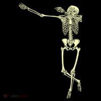 Dabbing Dab Skeleton Button