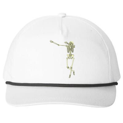 Dabbing Dab Skeleton Snapback Five-Panel Rope Hat