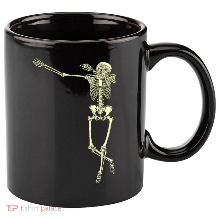 Dabbing Dab Skeleton 11oz C Handle Ceramic Mug