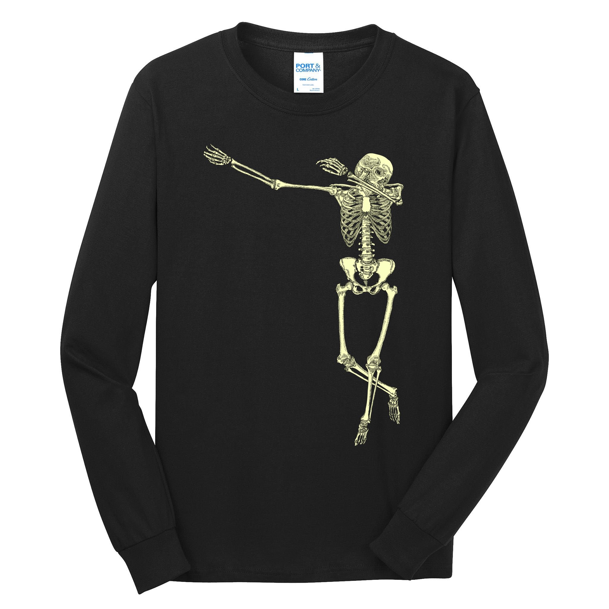 Dabbing Dab Skeleton Tall Long Sleeve T-Shirt