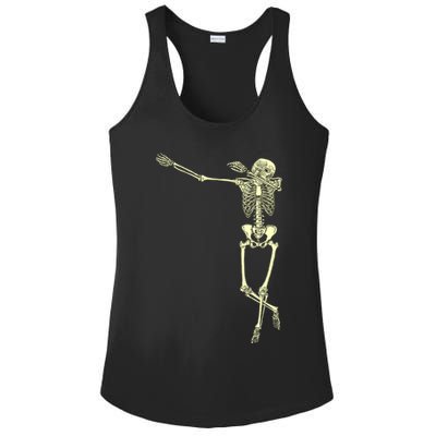 Dabbing Dab Skeleton Ladies PosiCharge Competitor Racerback Tank