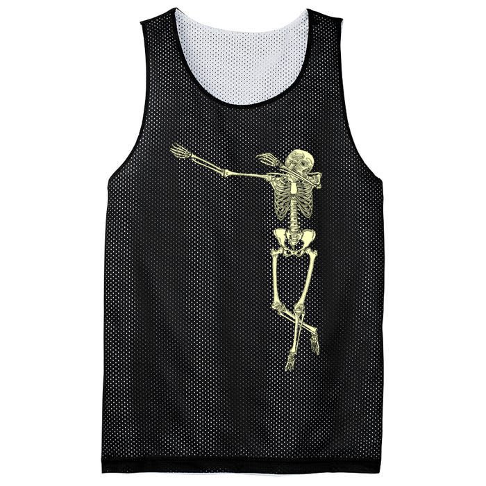 Dabbing Dab Skeleton Mesh Reversible Basketball Jersey Tank
