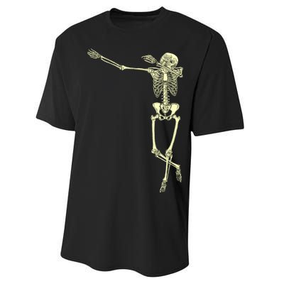 Dabbing Dab Skeleton Performance Sprint T-Shirt