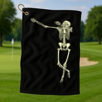 Dabbing Dab Skeleton Golf Towel