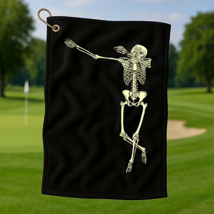 Dabbing Dab Skeleton Golf Towel