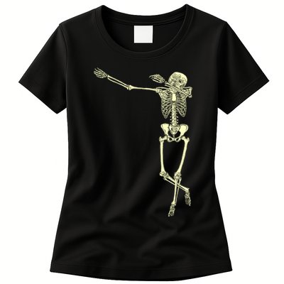 Dabbing Dab Skeleton Womens T-Shirt