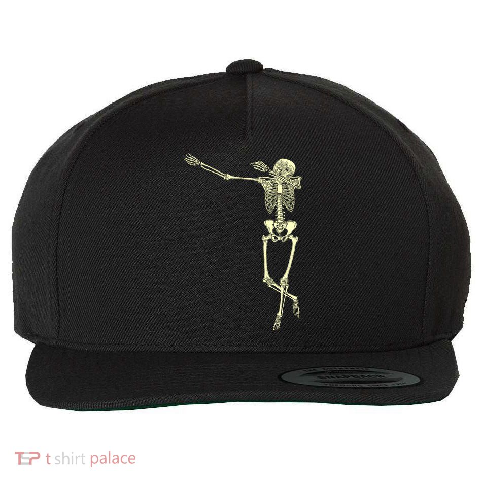 Dabbing Dab Skeleton Wool Snapback Cap