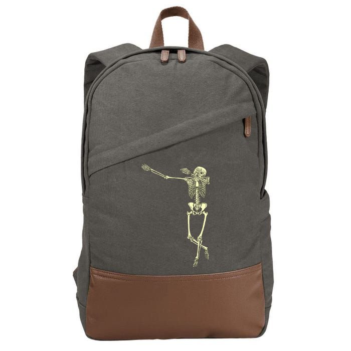 Dabbing Dab Skeleton Cotton Canvas Backpack