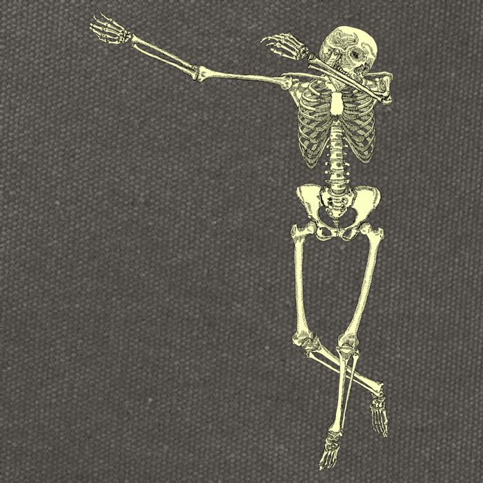 Dabbing Dab Skeleton Cotton Canvas Backpack