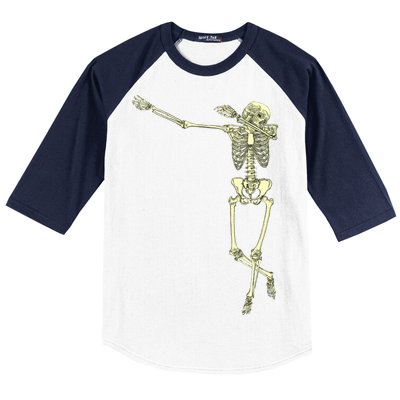 Dabbing Dab Skeleton Baseball Sleeve Shirt