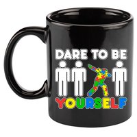 Dabbing Dare to be Yourself Autism Awareness 11oz C Handle Ceramic Mug