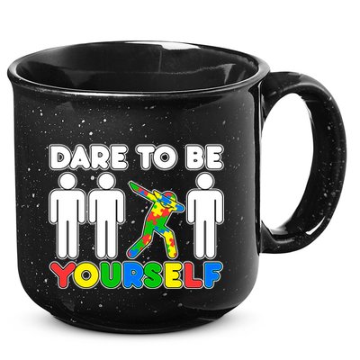 Dabbing Dare to be Yourself Autism Awareness 15oz Campfire Ceramic Mug