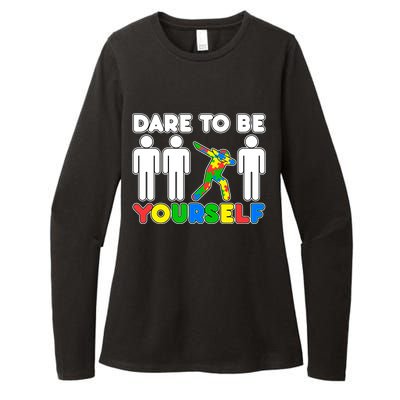 Dabbing Dare to be Yourself Autism Awareness Womens CVC Long Sleeve Shirt