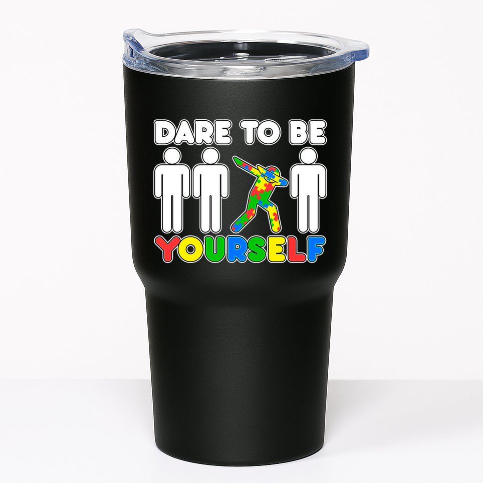 Dabbing Dare to be Yourself Autism Awareness Tumbler