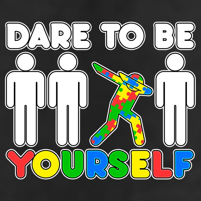 Dabbing Dare to be Yourself Autism Awareness Microfiber Hand Towel