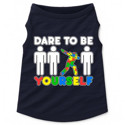 Dabbing Dare to be Yourself Autism Awareness Doggie Tank