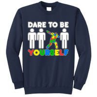 Dabbing Dare to be Yourself Autism Awareness Sweatshirt