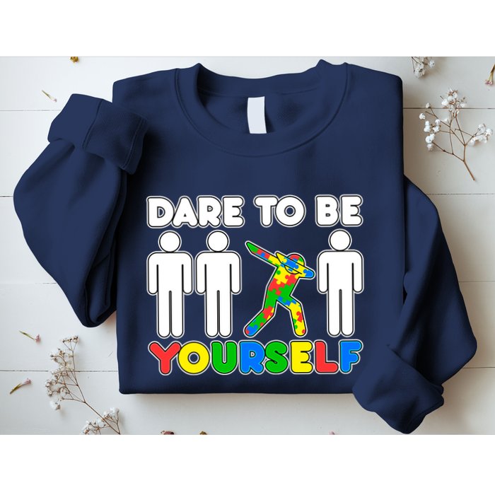 Dabbing Dare to be Yourself Autism Awareness Sweatshirt