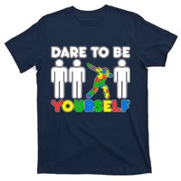 Dabbing Dare to be Yourself Autism Awareness T-Shirt