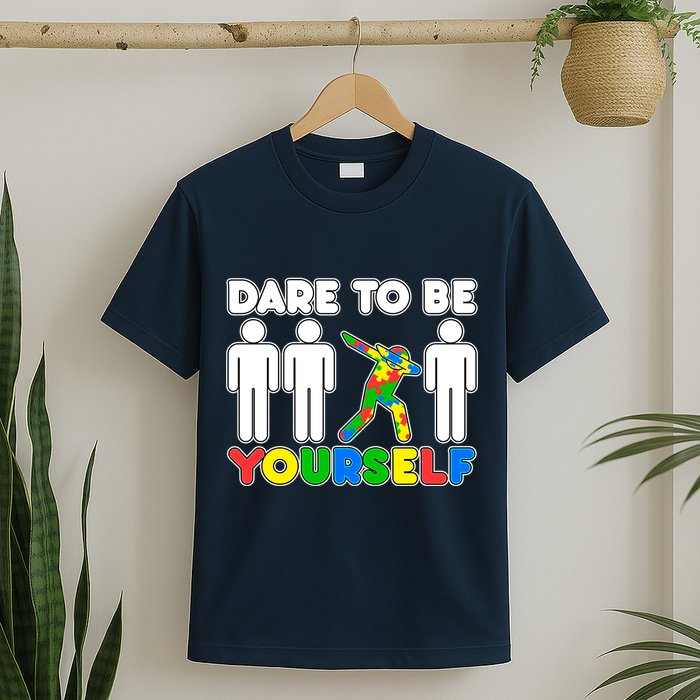Dabbing Dare to be Yourself Autism Awareness T-Shirt