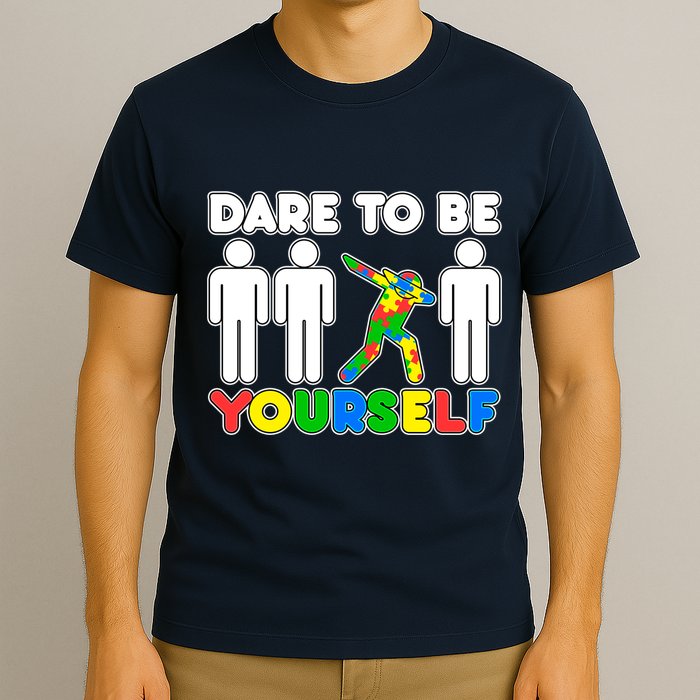 Dabbing Dare to be Yourself Autism Awareness T-Shirt