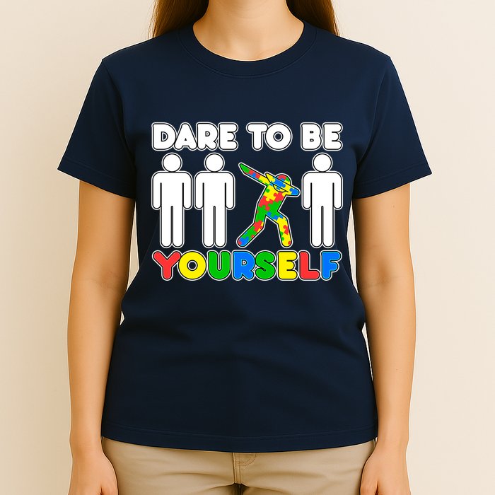 Dabbing Dare to be Yourself Autism Awareness T-Shirt