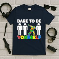 Dabbing Dare to be Yourself Autism Awareness T-Shirt
