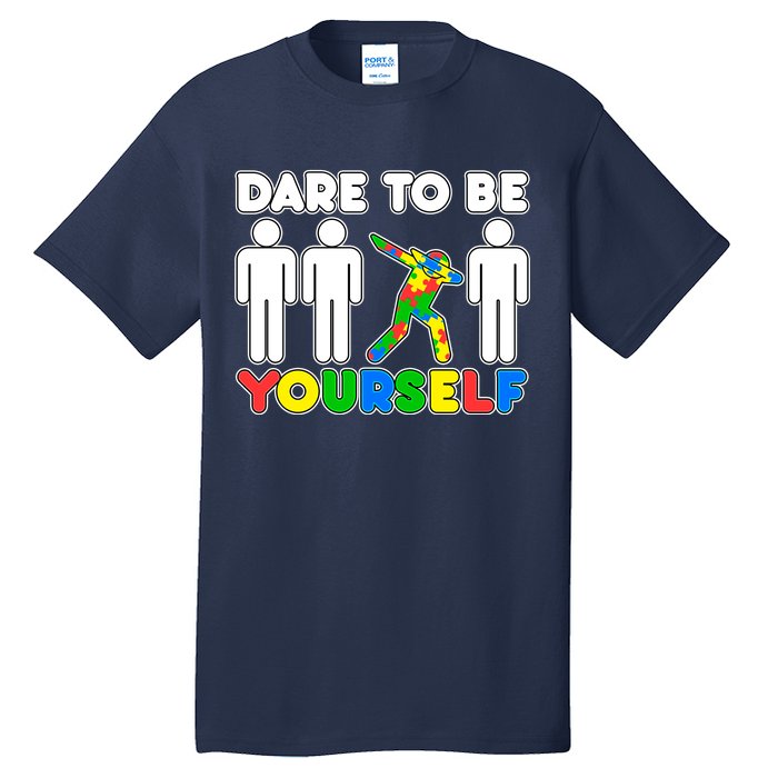 Dabbing Dare to be Yourself Autism Awareness Tall T-Shirt