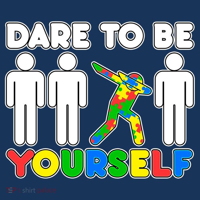 Dabbing Dare to be Yourself Autism Awareness Tall T-Shirt