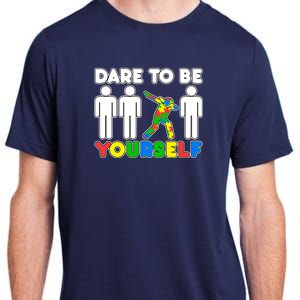 Dabbing Dare to be Yourself Autism Awareness Adult ChromaSoft Performance T-Shirt