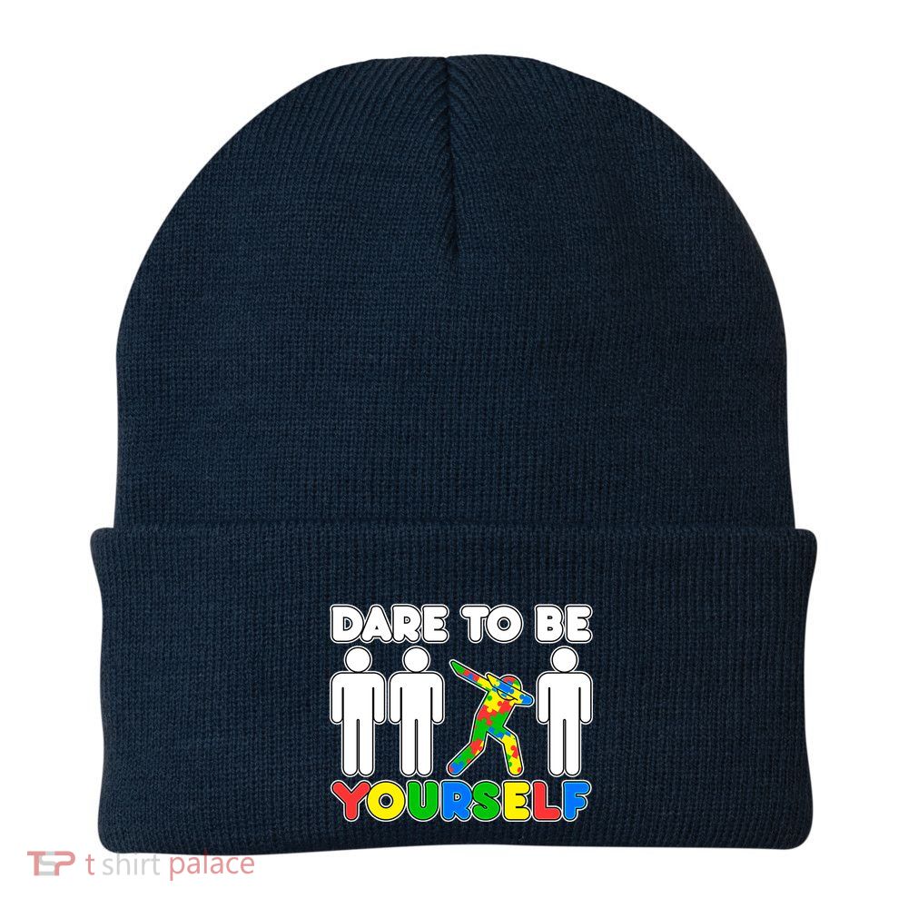 Dabbing Dare to be Yourself Autism Awareness Beanie