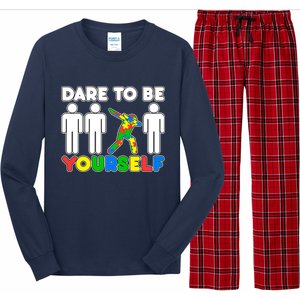 Dabbing Dare to be Yourself Autism Awareness Long Sleeve Pajama Set