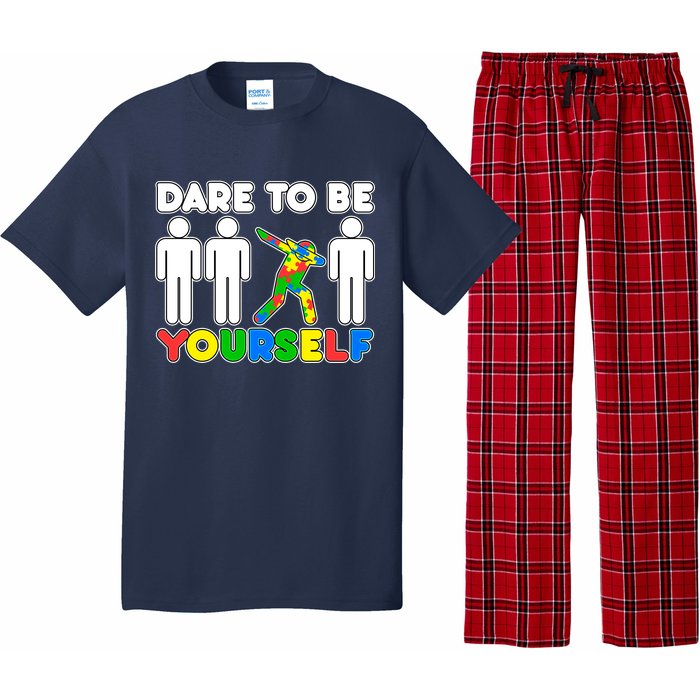 Dabbing Dare to be Yourself Autism Awareness Pajama Set