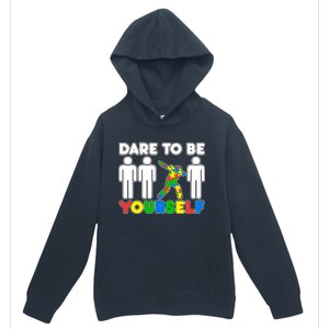 Dabbing Dare to be Yourself Autism Awareness Urban Pullover Hoodie