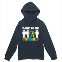 Dabbing Dare to be Yourself Autism Awareness Urban Pullover Hoodie