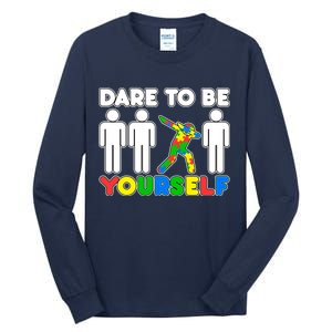 Dabbing Dare to be Yourself Autism Awareness Tall Long Sleeve T-Shirt