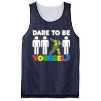 Dabbing Dare to be Yourself Autism Awareness Mesh Reversible Basketball Jersey Tank