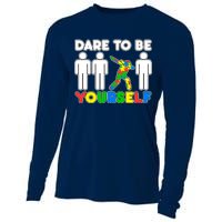 Dabbing Dare to be Yourself Autism Awareness Cooling Performance Long Sleeve Crew