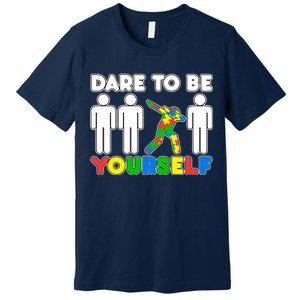 Dabbing Dare to be Yourself Autism Awareness Premium T-Shirt