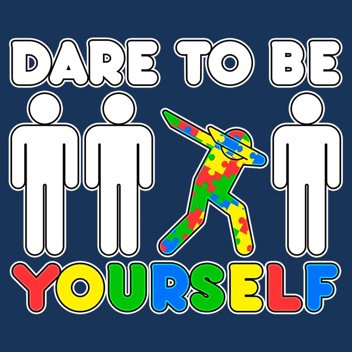Dabbing Dare to be Yourself Autism Awareness Baby Bodysuit