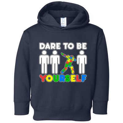 Dabbing Dare to be Yourself Autism Awareness Toddler Hoodie
