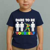 Dabbing Dare to be Yourself Autism Awareness Toddler T-Shirt