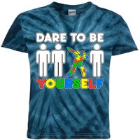 Dabbing Dare to be Yourself Autism Awareness Kids Tie-Dye T-Shirt